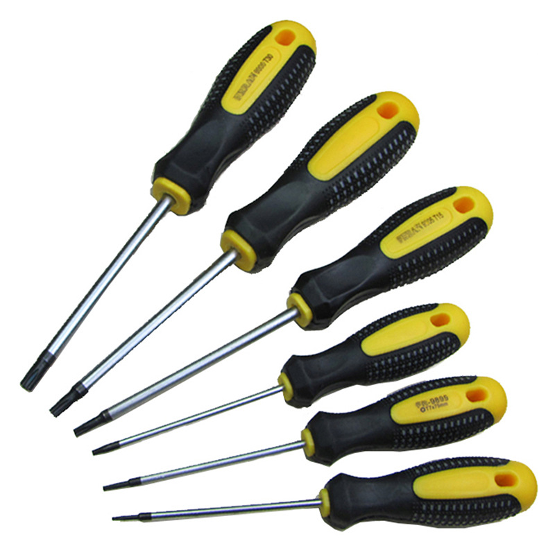 Plum blossom screwdriver, star-shaped cross, hexagon socket, hexagonal screwdriver with hole, hollow T20, T15, T10, T25, T10 Application Scenario