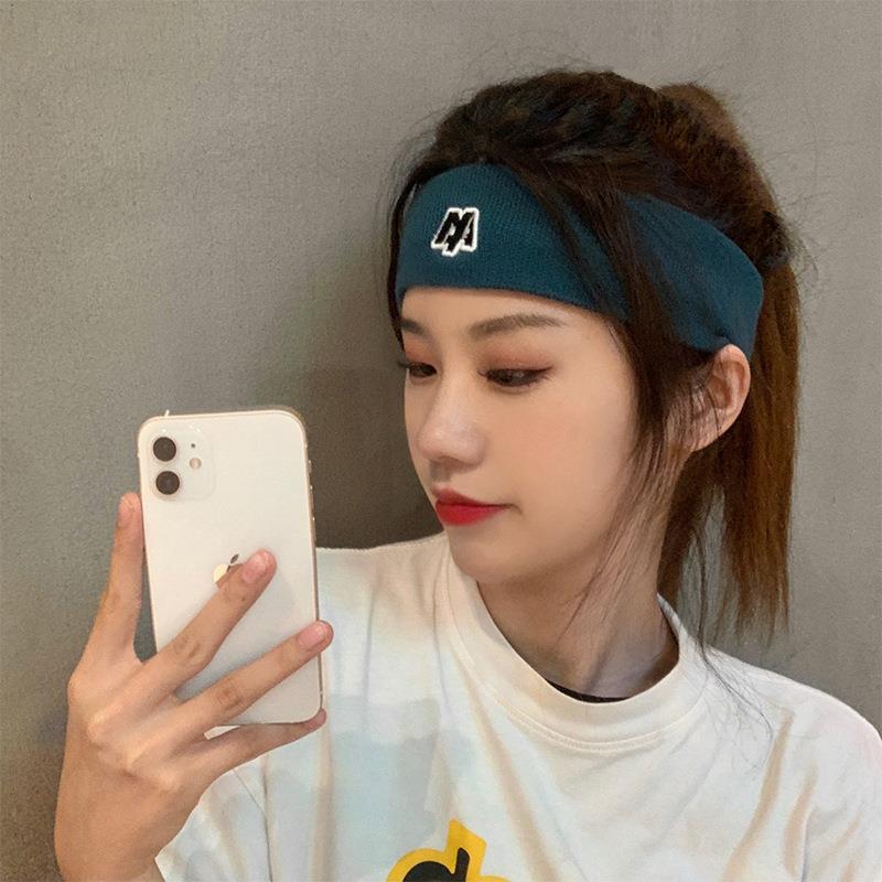 Summer high-elasticity sports hair band, thin breathable ice silk running hair-absorbing thread headband, elastic knitted hair band Specification drawing