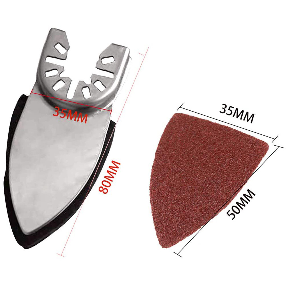 The Wan Yong Bao triangular sand pad is a multi-functional tool accessory for grinding tools details Picture