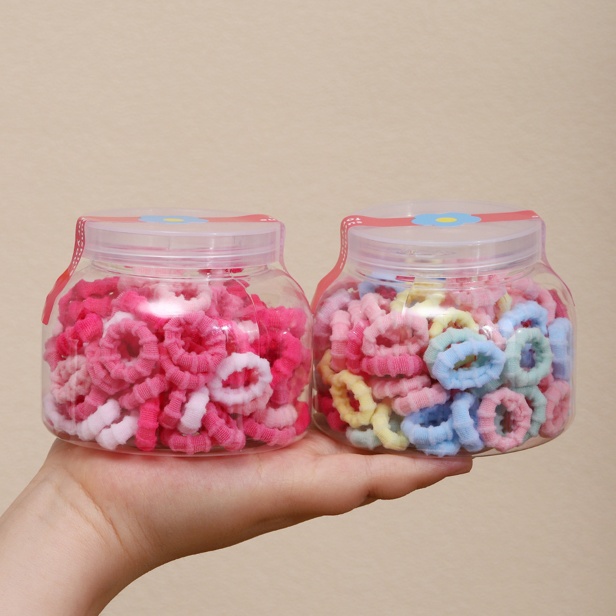 Little girl's hair non-damaging towel ring, anti-slip children's threaded high-elasticity rubber band, girls' hair tie rubber band, hair tie Specification drawing