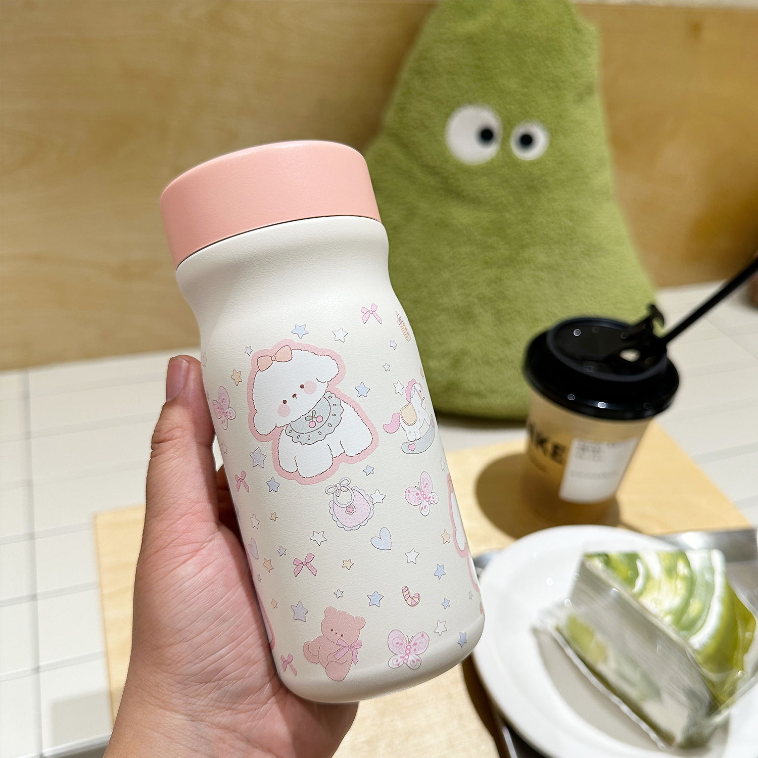 Portable and compact student insulated cup, mini creative pocket cup, portable cartoon stainless steel insulated cup details Picture