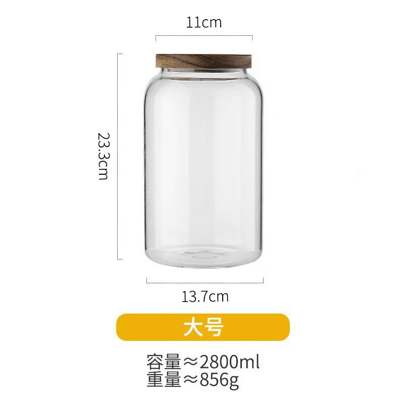 In-stock dried tangerine peel tea cans, high borosilicate thickened cans, special sealed cans for acacia wood, and storage cans for dried fruits and grains Application Scenario