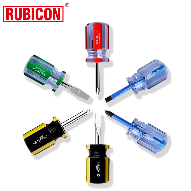 Robin Hood Short Ceramic color strip screwdriver, Cross flat-head screwdriver, dwarf screwdriver 104, 304, 904 full figure