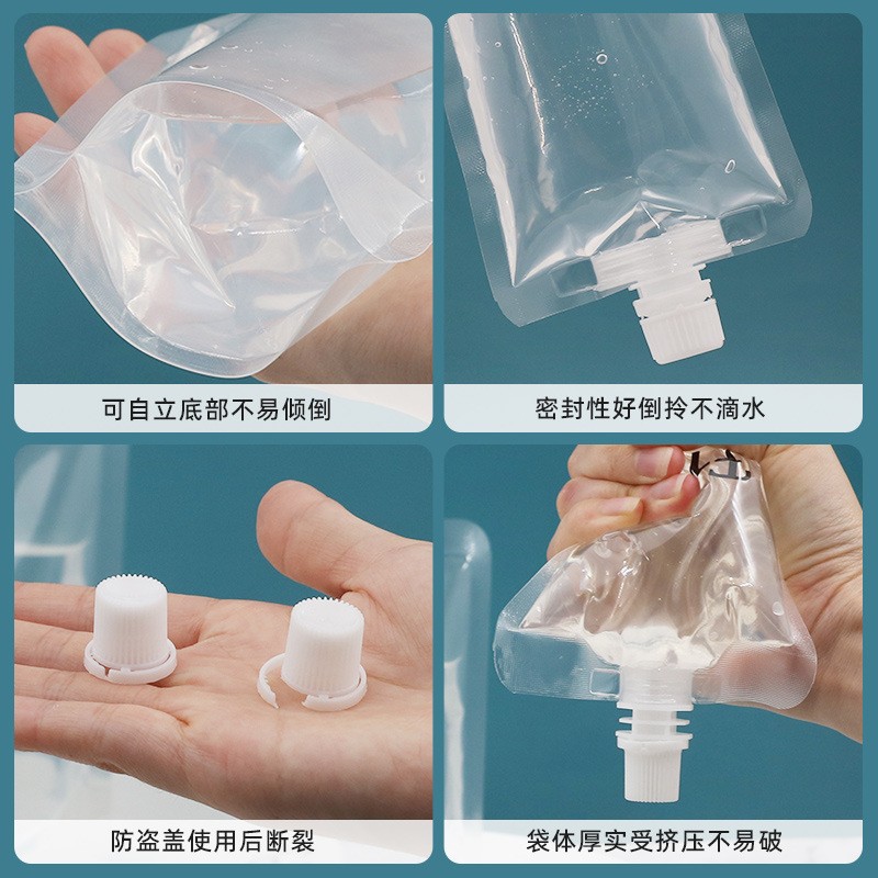 Disposable transparent high-temperature resistant spout bags for soy milk, milk tea, traditional Chinese medicine liquid packaging, coffee bags, takeout packaging, and soup bags Application Scenario