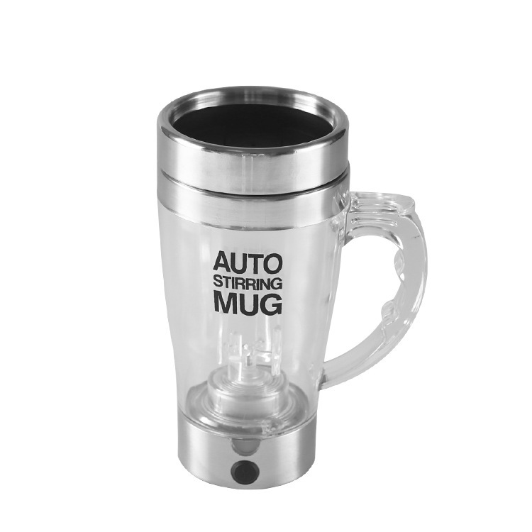 350ml battery-powered shaker cup meal replacement powder, stainless steel shaker cup with handle, coffee protein powder shaker cup Item Picture