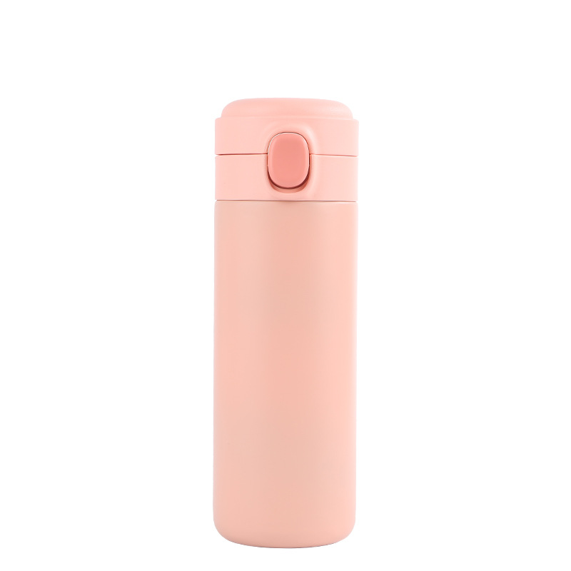 Pea thermos cup with pop-up lid, portable stainless steel water cup, small and cute, Instagram simple cup creativity for male and female students Item Picture