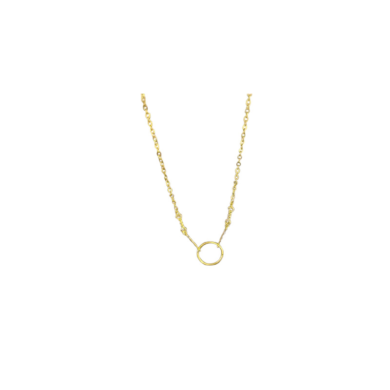 Genuine gold necklace, light luxury and niche design, new 2024 high-end collarbone chain, simple and cold style jewelry wholesale Item Picture