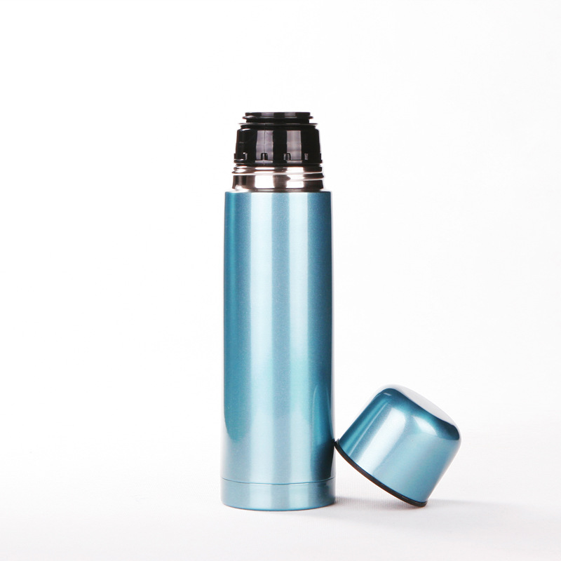 Factory direct sales bullet-shaped stainless steel double-layer vacuum insulated cup, colorful outdoor sports insulated cup LOGO full figure