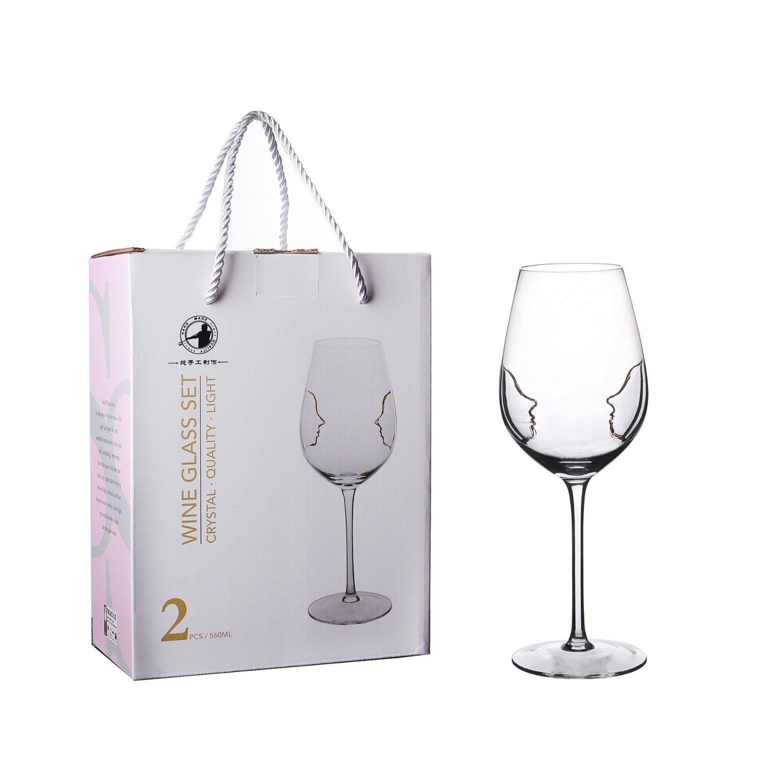 Creative couple crystal red wine glass set of two, home highball wine glass, crystal highball glass pair full figure