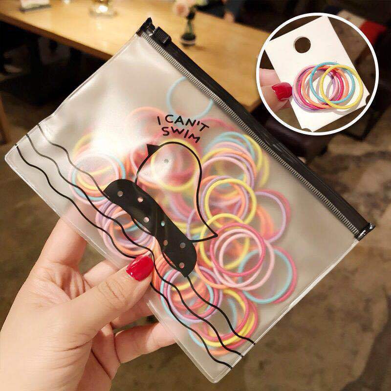 The popular Instagram hair tie features a simple small loop and thin hair band. It is a basic hair tie and headwear with a high-elasticity rubber band Application Scenario
