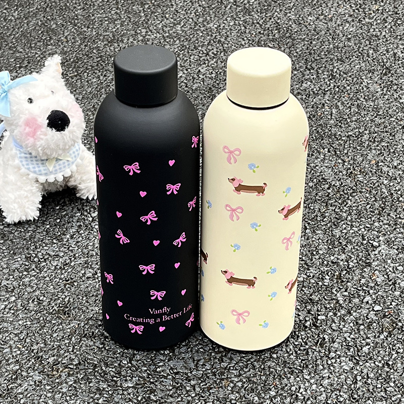 Portable women's cup, high appearance level insulated cup, large capacity straight 304 stainless steel small insulated water cup, American style details Picture