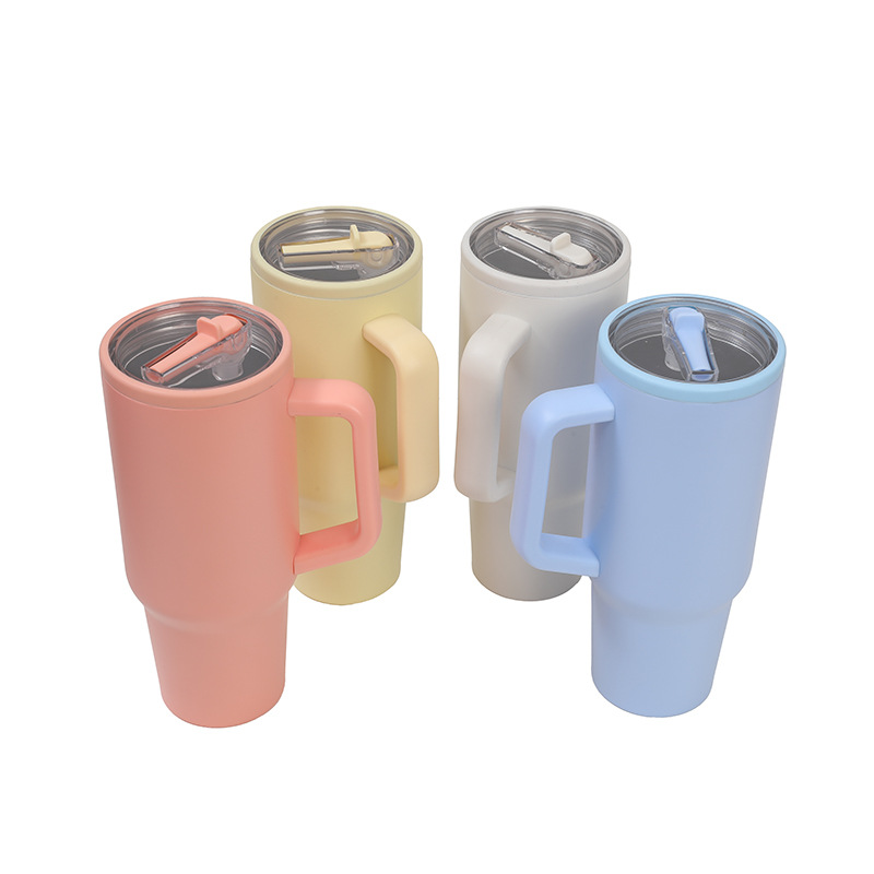 The new cross-border ice king cup is made of 304 stainless steel, with a straight spout and folding design. It is a high-quality insulated cup with a handle and a creative water cup Item Picture