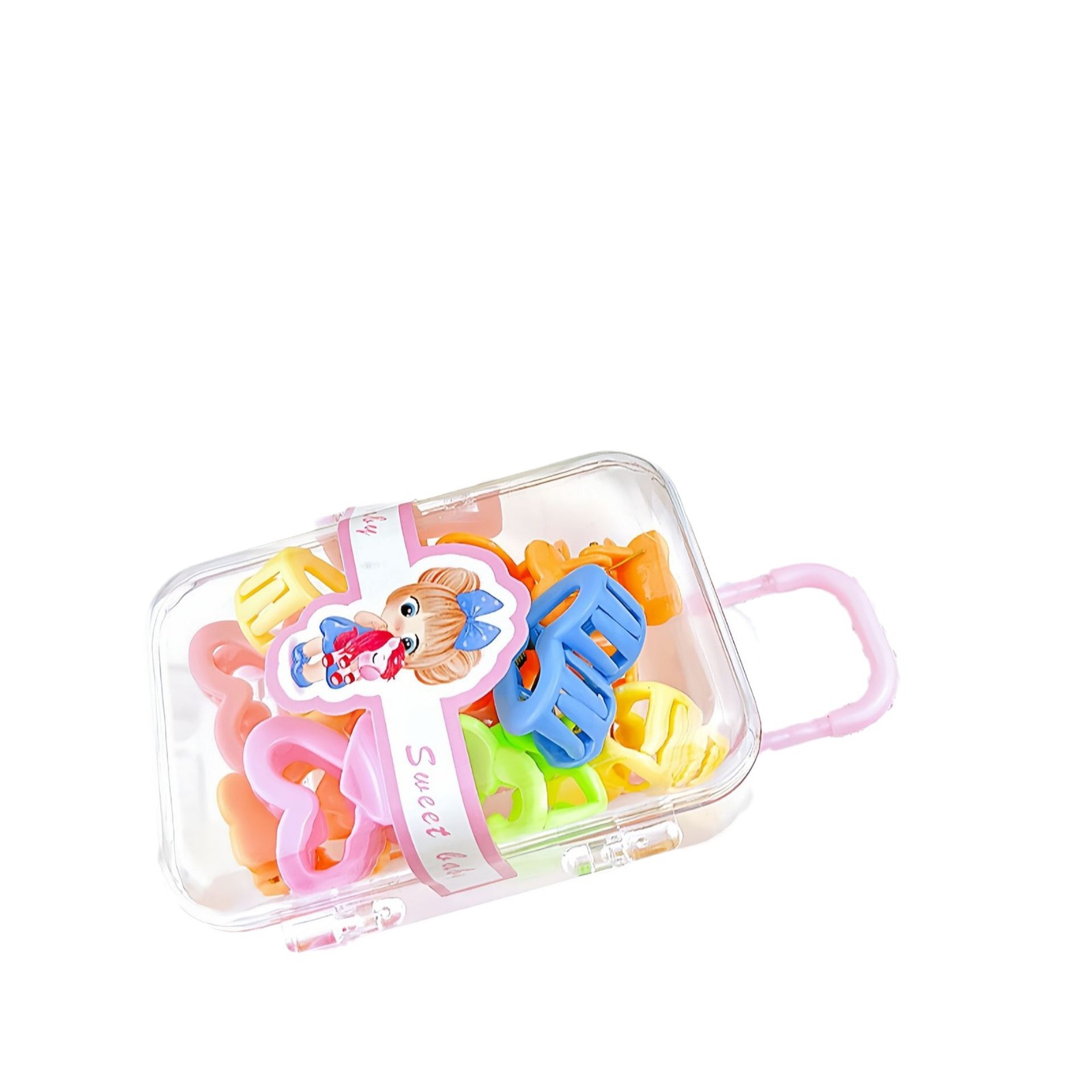 Children's grab box mini pull-out bar, small grab box, candy-colored girl's broken hair clip, cute bangs clip, bow Item Picture