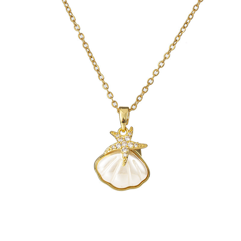 A fashionable and simple zircon bow titanium steel necklace with a unique feminine charm and a light luxury collarbone chain, a popular and high-end accessory Item Picture