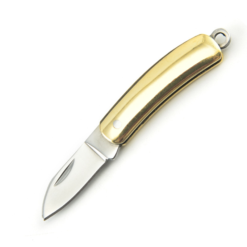 Mini pocket knife, keychain folding knife, brass knife, portable knife, express delivery opening knife, portable fruit knife undefined