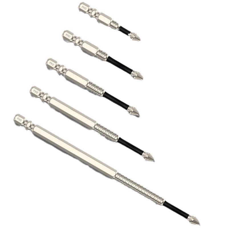 K5 anti-impact and anti-slip screwdriver with threaded cross strong magnetic electric drill head, super hard hexagonal set of electric screwdriver Item Picture