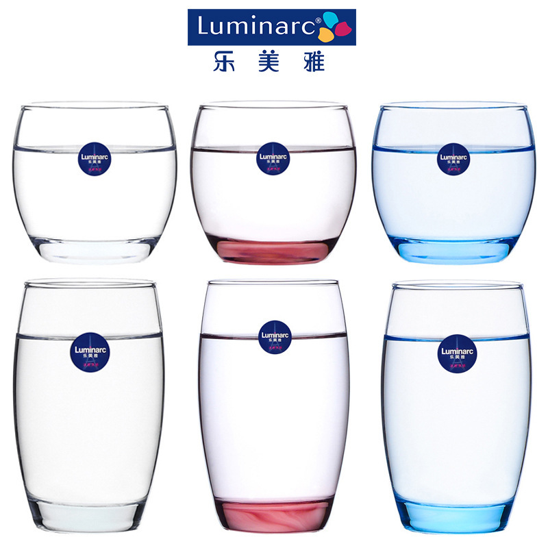 Lemeiya glass cups, glass water cups, juice drink cups, mouthwash flower tea cups, glass cups full figure