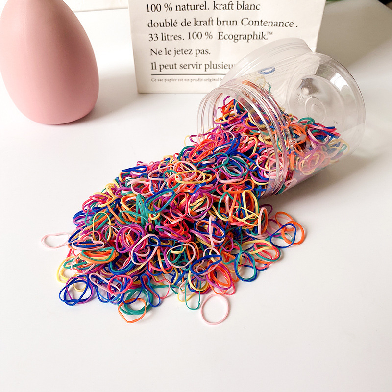 Disposable rubber band box, children's hair accessories, baby hair bands, high-elasticity girls' hair ties, colorful hair strings, rubber bands Application Scenario