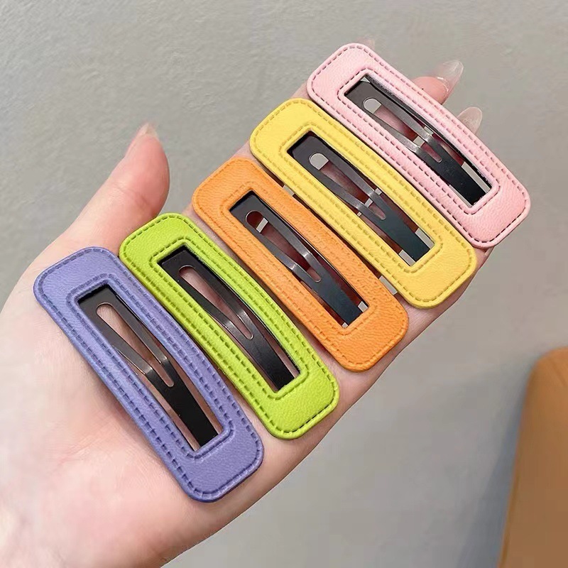 Simple and elegant square hair clips, children's side clips, bb clips, macaron-colored bangs clips, broken hair clips, back of the head hair clips Specification drawing