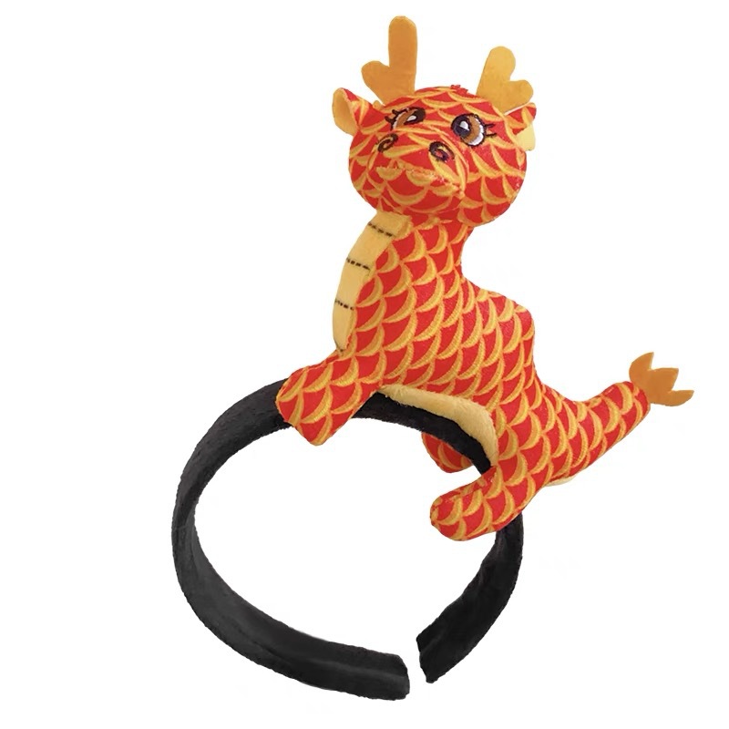 Cute dragon headband 2024 Dragon Year headwear, super cute face-washing headband, funny hairpin, children's performance hairpin Item Picture