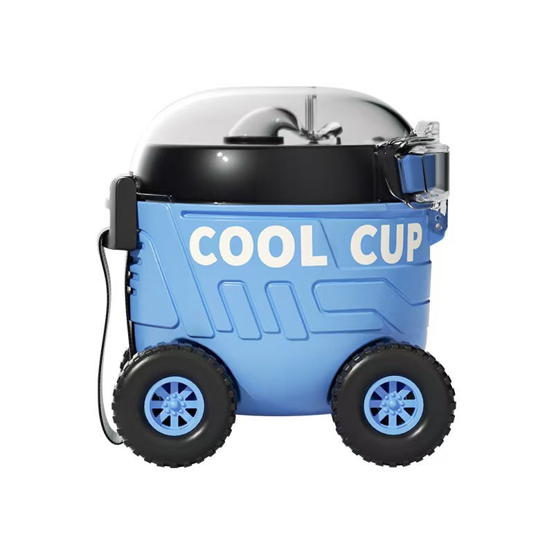 The new Mars rover school water cup features a large capacity, high appearance level, straw water cup, portable and cute plastic cup for both men and women Item Picture
