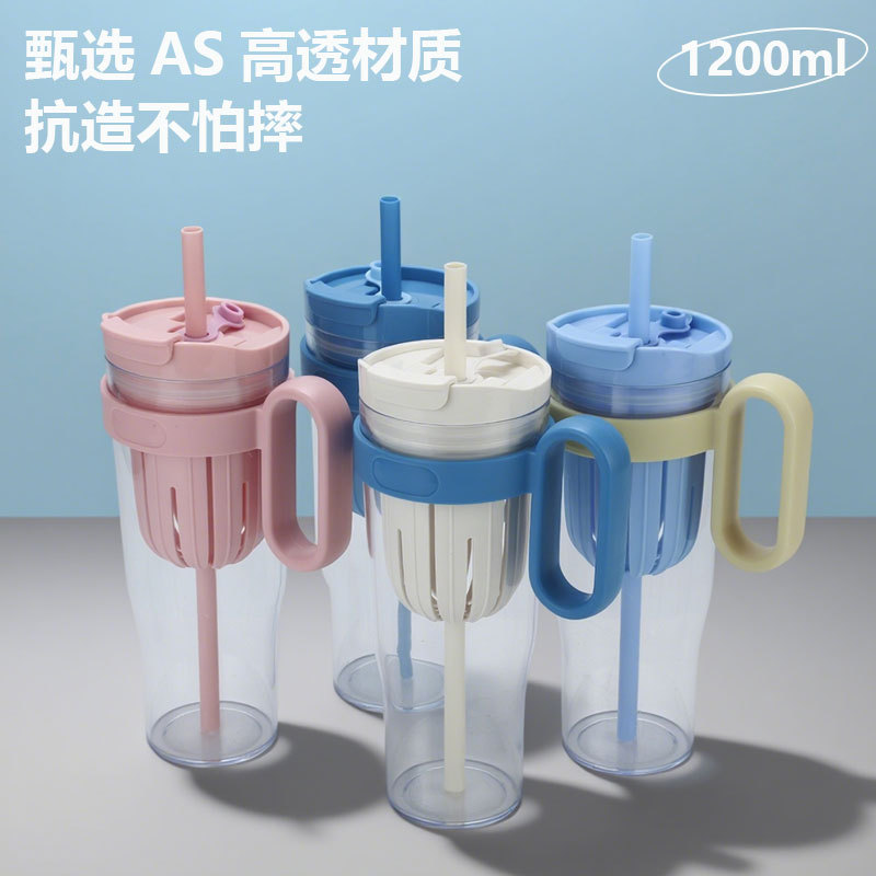The new best-selling 40oz jumbo ice cup on Amazon comes with a tea strout, a tea and water cup, and a double-drinking straw cup Specification drawing