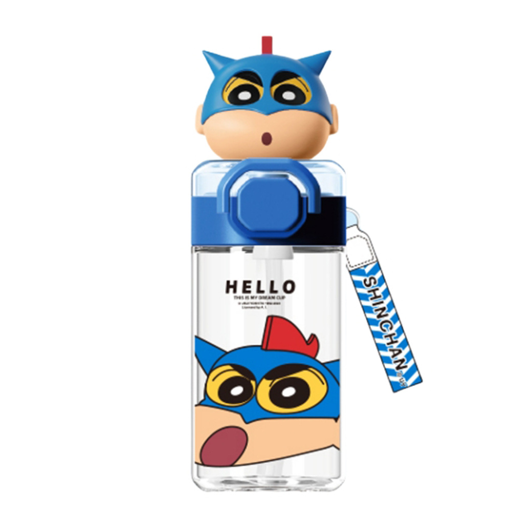 Crayon Shin-chan glass cup, high appearance level, cute doll water cup, adorable student, children's fun, portable cup for girls Item Picture