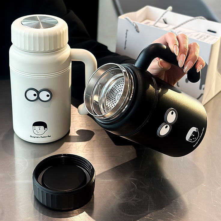 Xuan Xiaoqing stainless steel water cup, ladies' portable cup, large-capacity portable thermos flask, high appearance level, handle thermos cup details Picture
