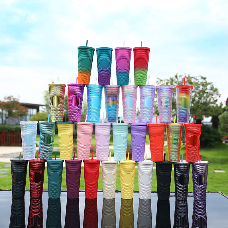 Customer-specific high box type large capacity Studded prickly water cup transparent plastic AS durian cup Application Scenario