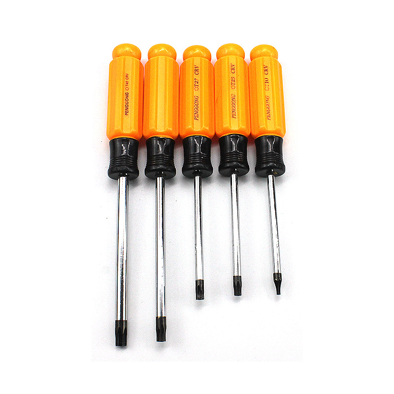 Penggong Plum Blossom Screwdriver Wholesale T8, T10, T20, T25 star-shaped hexagonal center hole screwdriver Strong magnetic Screwdriver manufacturer full figure