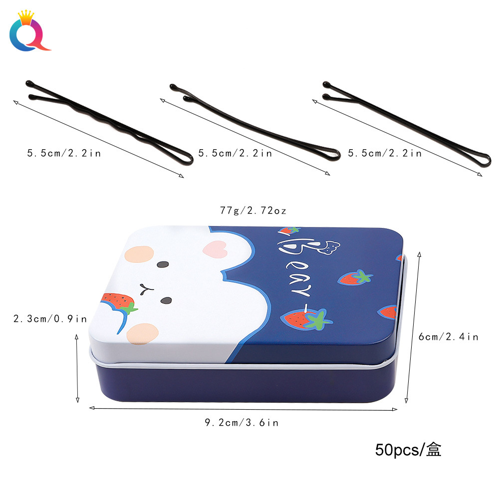 Wholesale of Qiyue black metal hair fixing clips, hairpins, steel clips for broken hair, small hair clips and children's hair accessories Application Scenario