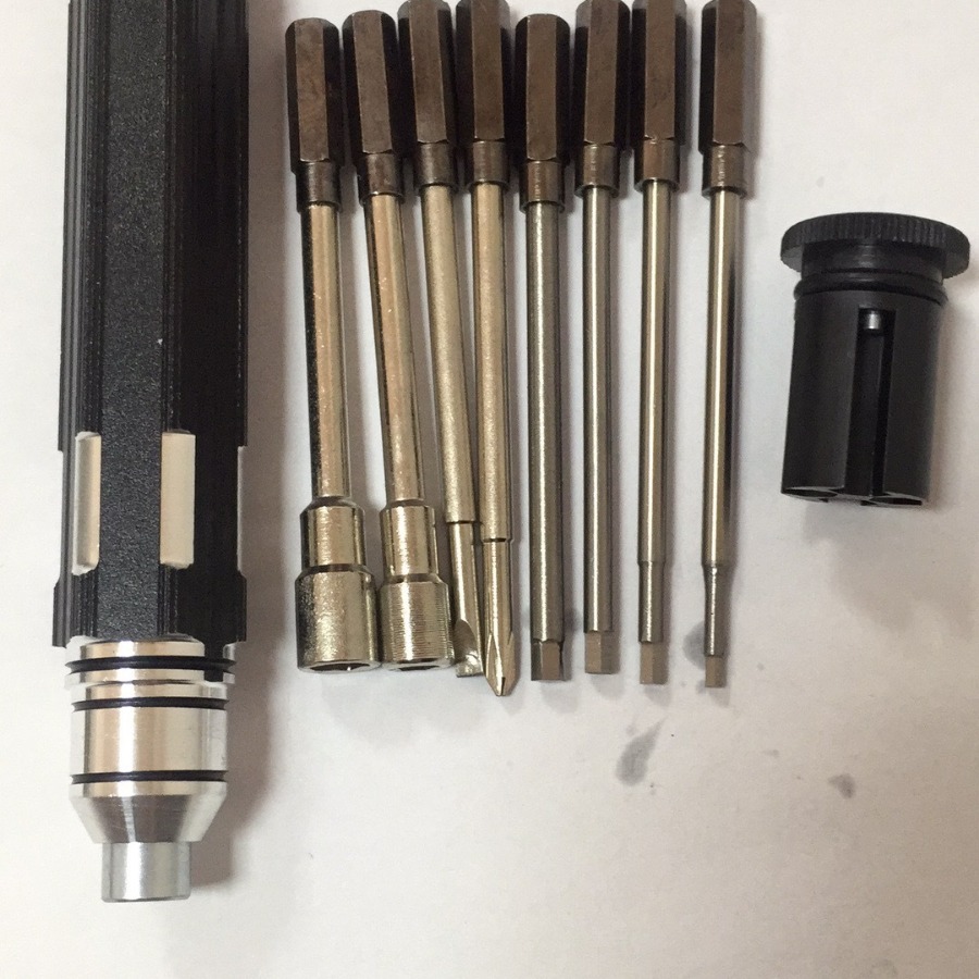 Precision eight-in-one white steel combination screwdriver set for model assembly and maintenance tools Application Scenario