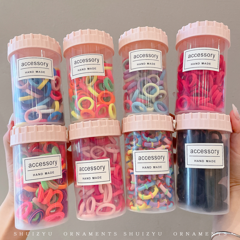 Children's rubber bands do not harm hair. Colorful canned rubber bands, girls' high-elasticity hair ties, baby headbands, hair accessories full figure