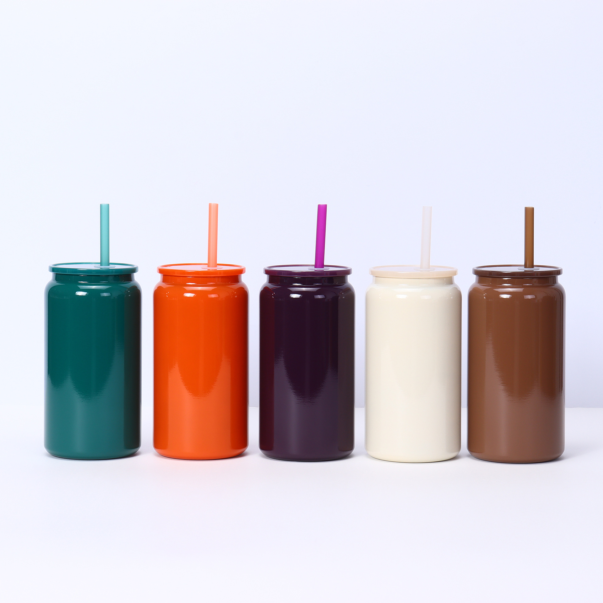 Christmas series 16oz sublimation water cup, stainless steel vacuum Mason straw cup, insulated cup gift wholesale details Picture