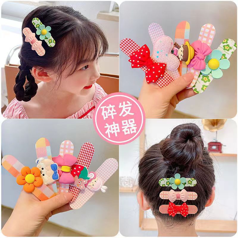 Summer children's Velcro hair clippers, baby bangs hair clippers, hair clips, Princess's back of the head hair clipping magic headwear full figure