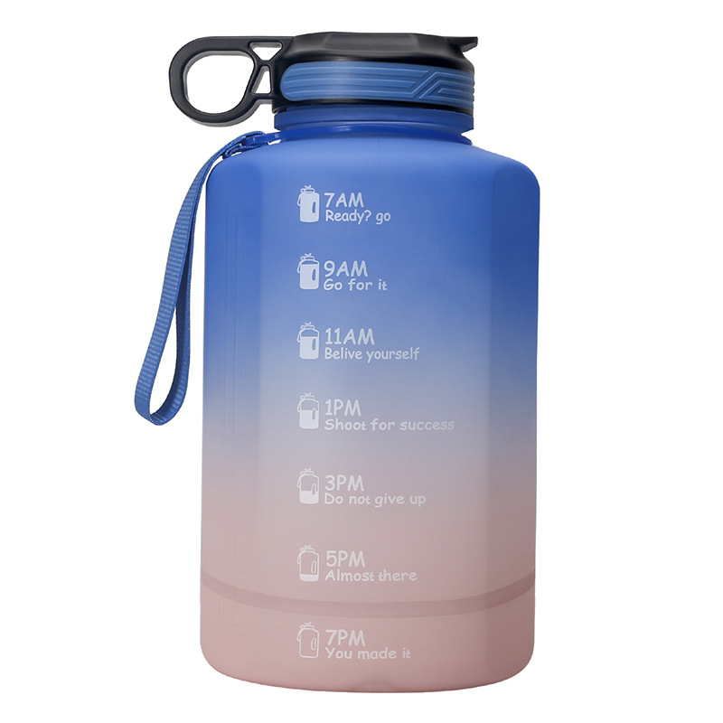 New 1-gallon large-capacity outdoor sports water bottle, fitness water cup and half-gallon plastic cup for cross-border e-commerce are in stock Specification drawing