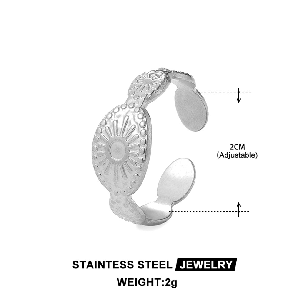 Cross-border best-selling stainless steel opening adjustable ring shape titanium steel ring women's ring, niche couple jewelry Application Scenario