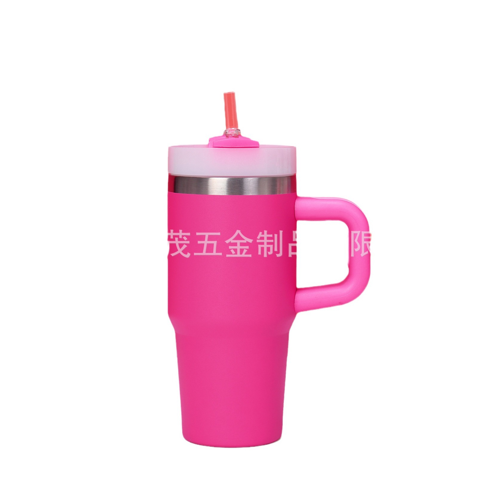 Customized 304 stainless steel insulated cups, large capacity 14oz handle car cups, ice bar cups with straws, wholesale Item Picture