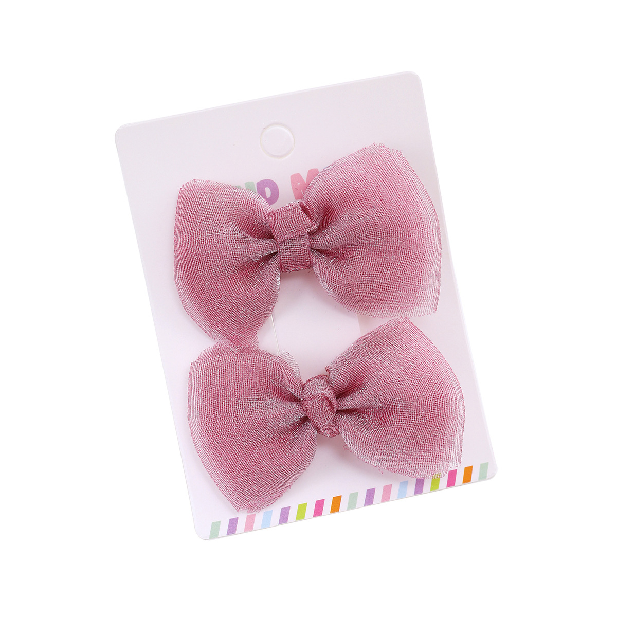 Bow tie hair band, solid color mesh, children's hair tie, Korean-style hair tie, leather band, simple headwear, cute princess hair accessory Item Picture
