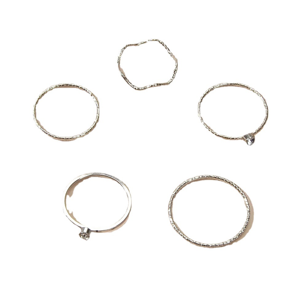 2025 New Set Korean style tail ring Roman bracelet Open index finger Ring Couple ring bracelet for women N6039 Item Picture