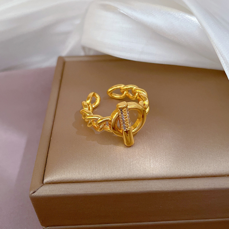 【 Real Gold 】 Couple rings, women's Instagram trendy and fashionable plain ring, adjustable open ring, cool and unique ot ring Application Scenario
