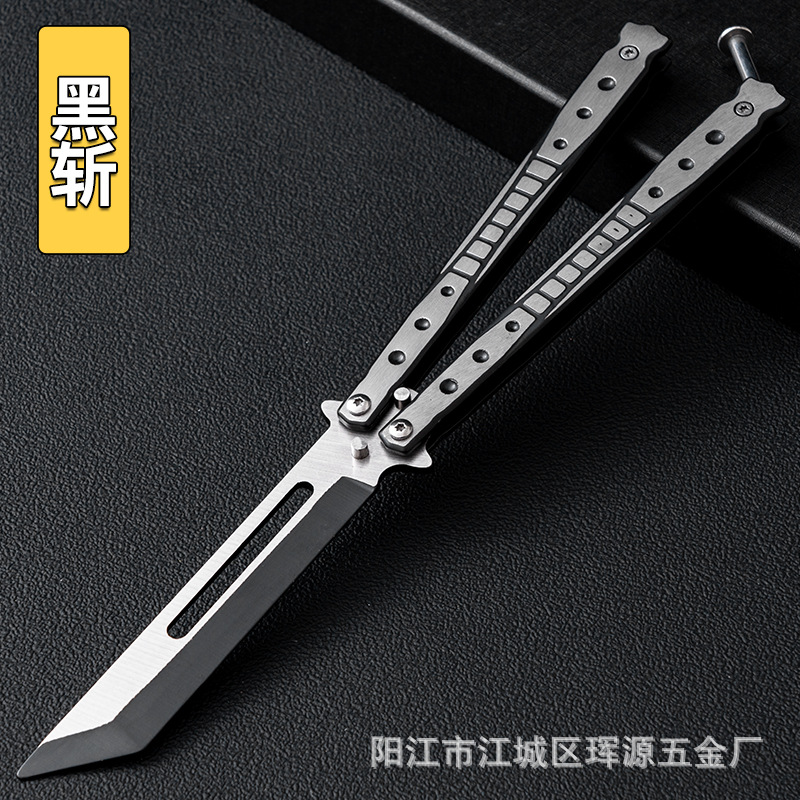 Factory direct sales of butterfly knives, training knives, practice knives, folding knives, stainless steel ornamental knives, portable hand-swinging knives without sharp edges undefined