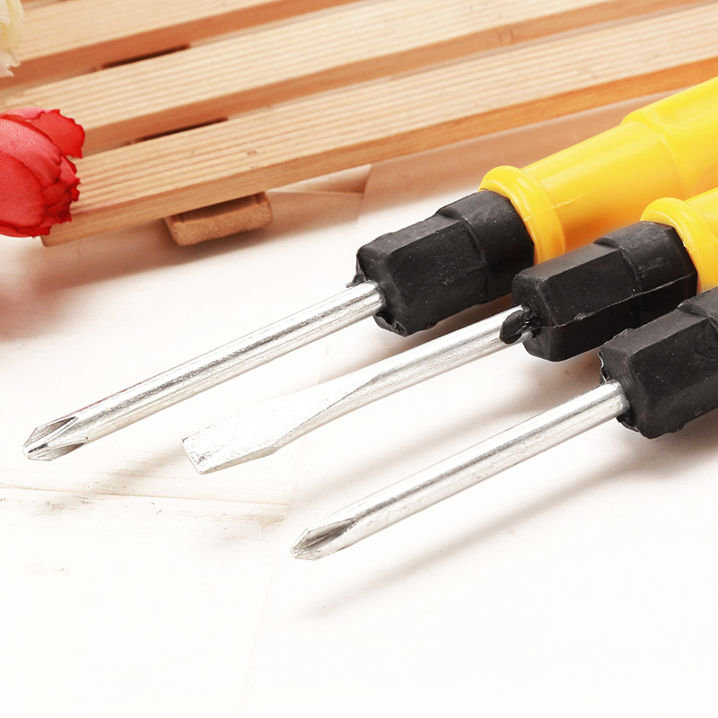 Dual-purpose single-head cross-shaped multi-functional manual double-head dual-purpose screwdriver, dual-purpose 3-inch screwdriver modified Specification drawing