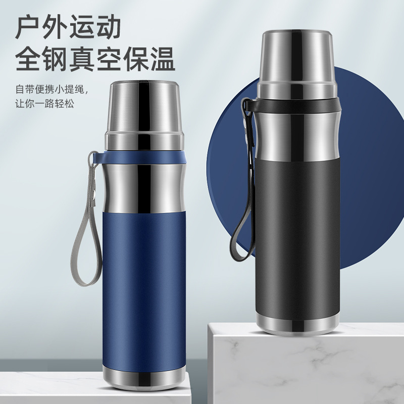 Jiakang 316 food-grade stainless steel insulated cup, tea-water separation office water bottle, all-steel press-type tea strainer, large capacity full figure