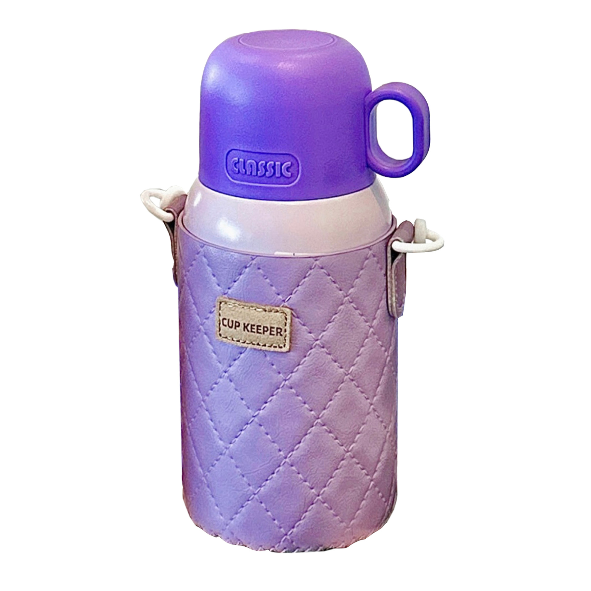 High-end leather-covered children's insulated cup, cartoon high appearance level baby water bottle, new stainless steel cute covered water cup Item Picture