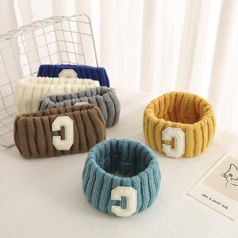 The popular wide-edge knitted hair band, C-letter autumn and winter headband, sports yoga headband, face wash, fashionable Korean style Specification drawing
