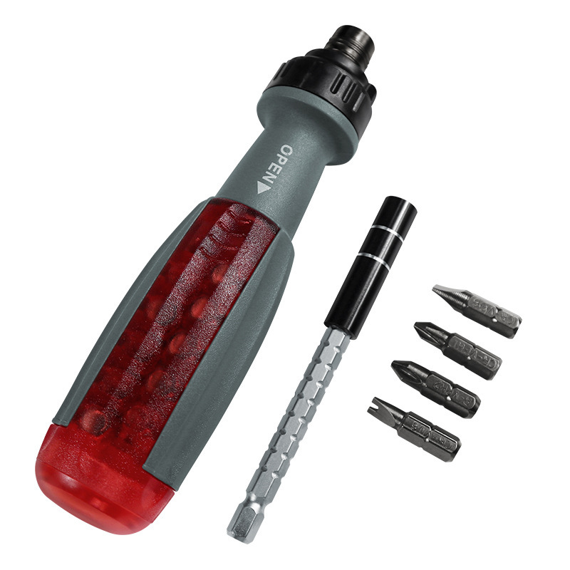 Multi-angle 10-in-1 ratchet screwdriver set, industrial-grade household multi-functional flat-head and cross-head combination undefined