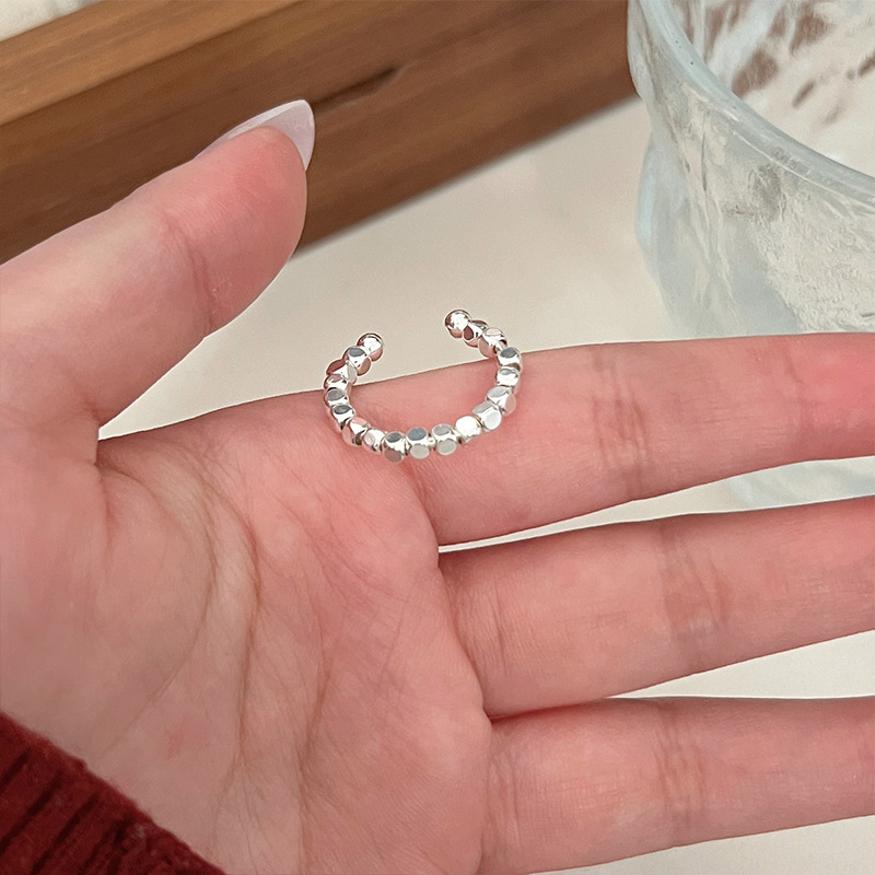 A fashionable plain ring for girls, a niche Instagram style, a cold and unique retro luxury ring for girls, a new style for girls in 2025 Specification drawing