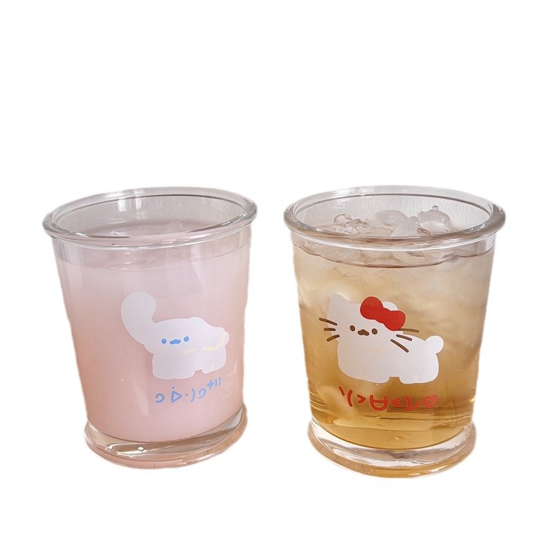 Homemade Instagram girls' high-appearation-level glass cups, cold brew coffee cups, couple water cups, best friend breakfast cups, milk cups Item Picture