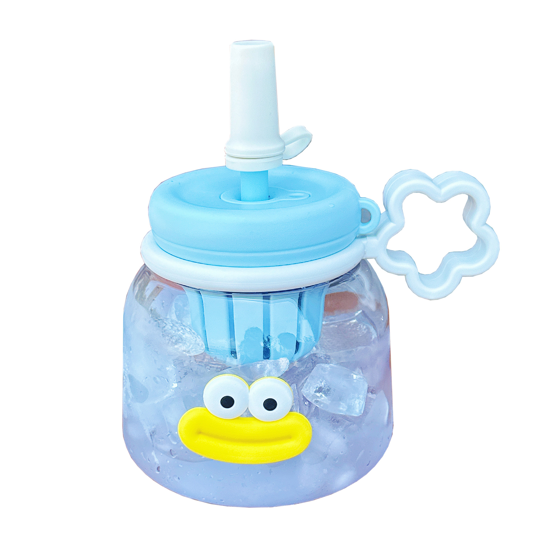 Summer large-bellied water cup for girls to make tea, high appearance level, straw cup, cute large capacity, simple office cup Item Picture